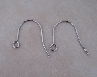 hypoallergenic 304 stainless steel large ear wires 21 gauge 15mm length