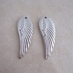 stainless steel 31mm angel wings charms