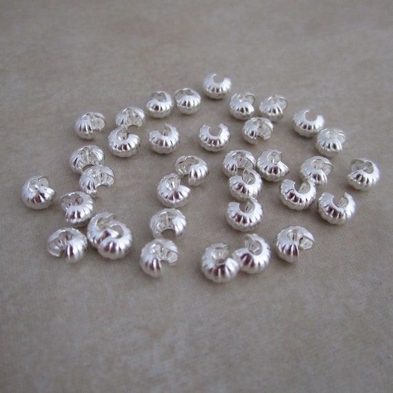 Silver plated 500 pieces 4mm Crimp Bead Covers
