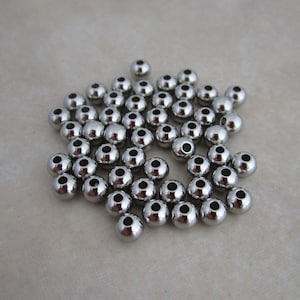 4mm round beads stainless steel seamless 1mm hole