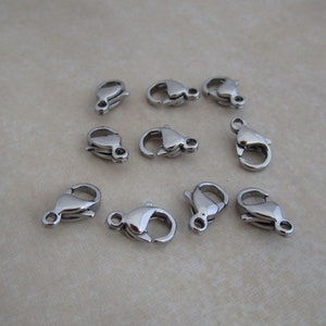 xsmall 9mm lobster claw clasps 316 stainless steel