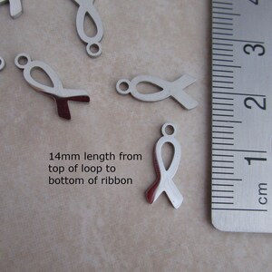 Stainless Steel 14mm Awareness Ribbon Charms - Etsy