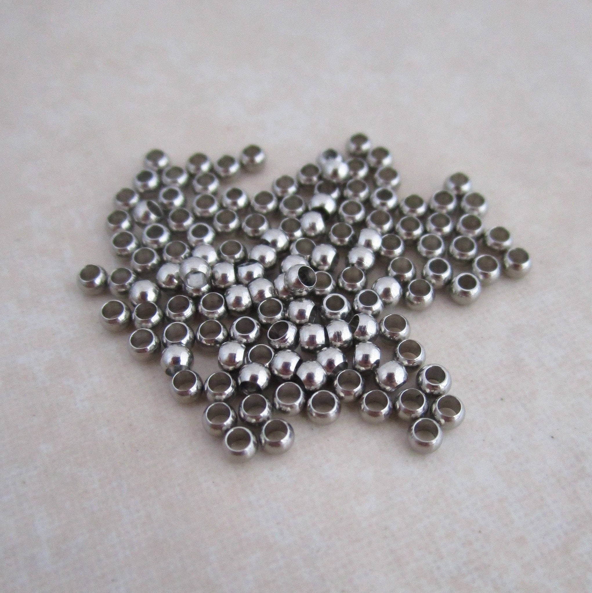 Craftdady 200Pcs Stainless Steel Crimp Bead Covers Metal Half Round Open  Clamp Knot Cover Terminator End Tips 9mm Diameter for Bracelet Necklace