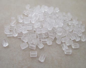 300 small soft plastic earring backs 2.8mm long x 2.4mm wide for earwires studs