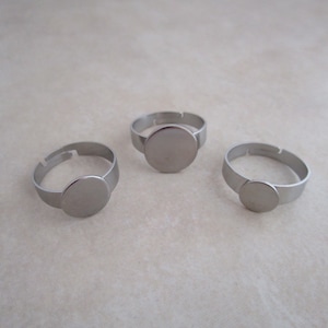 8 stainless steel hypoallergenic ring blanks 8mm 10mm or 12mm
