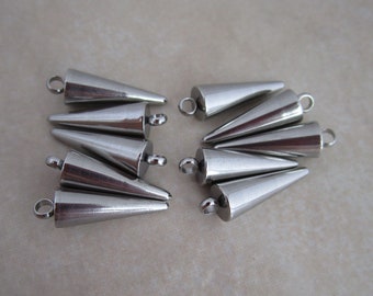 18mm spike charms stainless steel 18mm cone