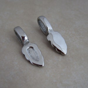 2 stainless steel glue on bails 22mm total length