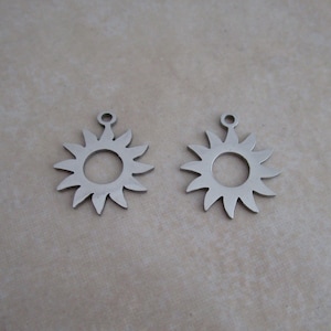 stainless steel 16.5mm x 14.3mm sun charms