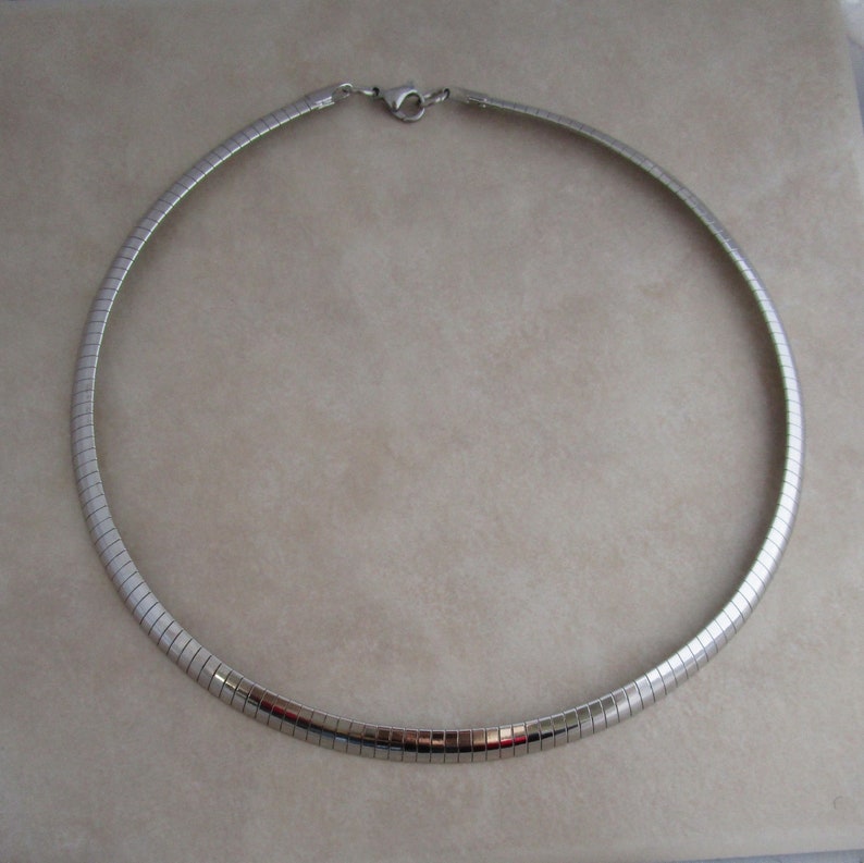 Stainless Steel 8mm Omega Necklace Hypoallergenic 18 Inch - Etsy