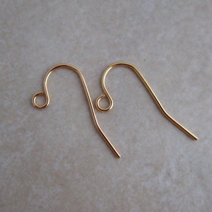 ear wires hook gold plated stainless steel plain 21 gauge