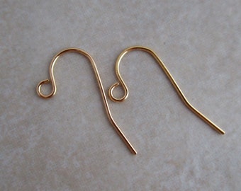 gold plated stainless steel ear wires hook 10mm 21 gauge