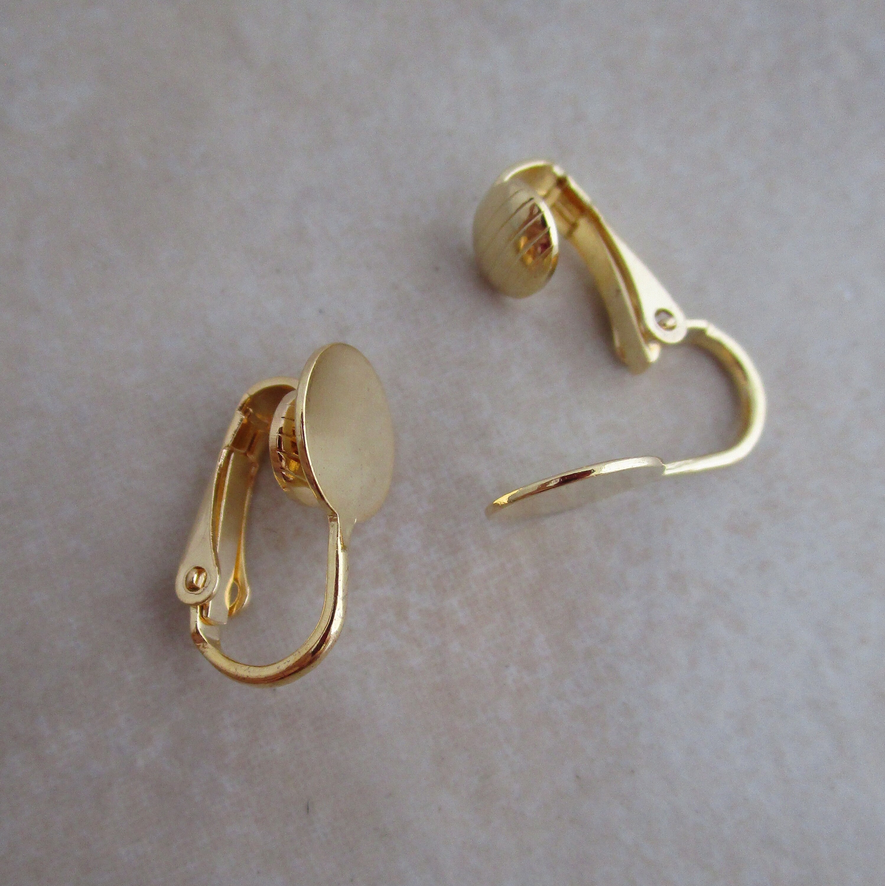 Gold Plated Clip on Earring Screw Backs, Clip on Earring Backs, Non Pierced  Ears, Clip on Findings, Jewellery Making, 15 X 17 Mm 