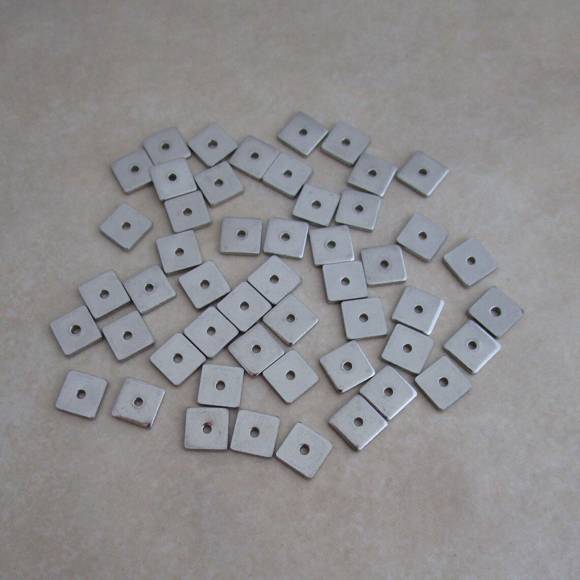 Stainless Steel Beads Flat Square Spacer 6mm Etsy