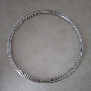 10 or 20 rings steel memory wire for necklace chokers 21 gauge, 4.75 inch