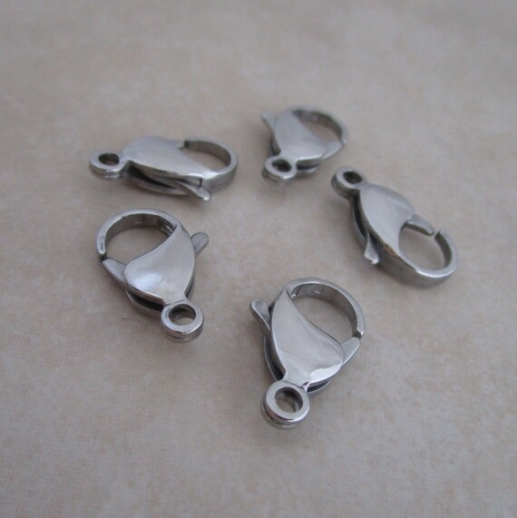 10pcs 26mm Stainless Steel Lobster Clasps, Bracelet Clasps, Claw Clasps,  Key Clips, Chainmail Clasps, Paracord Clasp, Spring Clip 