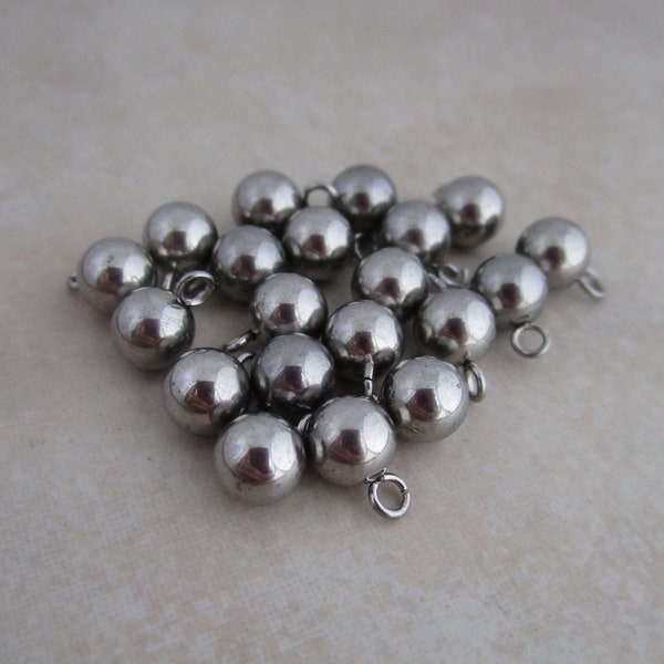 6mm ball charm stainless steel
