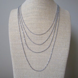 stainless steel 2mm cable chains hypoallergenic in 4 lengths finished with lobster claw clasp
