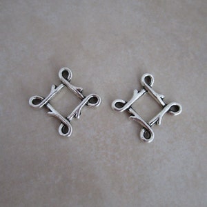 antique silver alloy diamond vine drop links 21mm