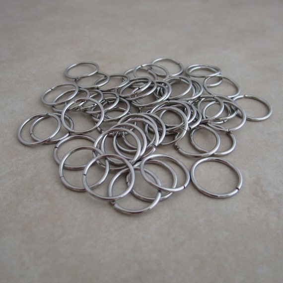 Wholesale Lots Silver Tone Stainless Steel Open Jump Rings 6mm x 0.7mm