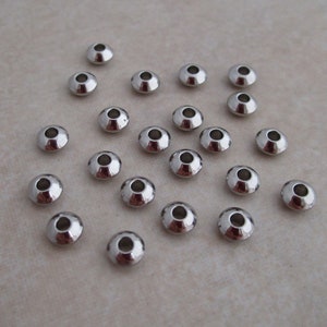stainless steel saucer beads 4mm x 2mm hypoallergenic 304