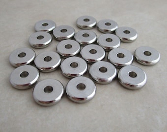 stainless steel flat rondelle beads 10mm