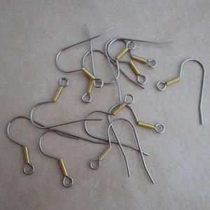 24 Pcs Silver Plated Stainless Steel Ear Wires – French Earwire Hooks With Bead Coil End
