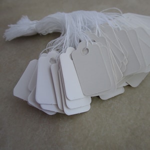 200 White Paper String Price Tags 23mm X 13mm for Jewelry and Crafts - Etsy
