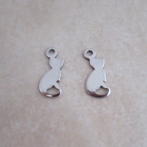 stainless steel 13mm cat charms