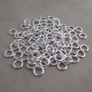 5mm jump rings silver plated brass open 18 gauge