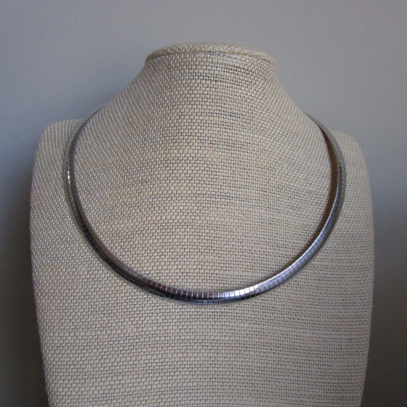 Stainless Steel 8mm Omega Necklace Hypoallergenic 18 Inch Etsy