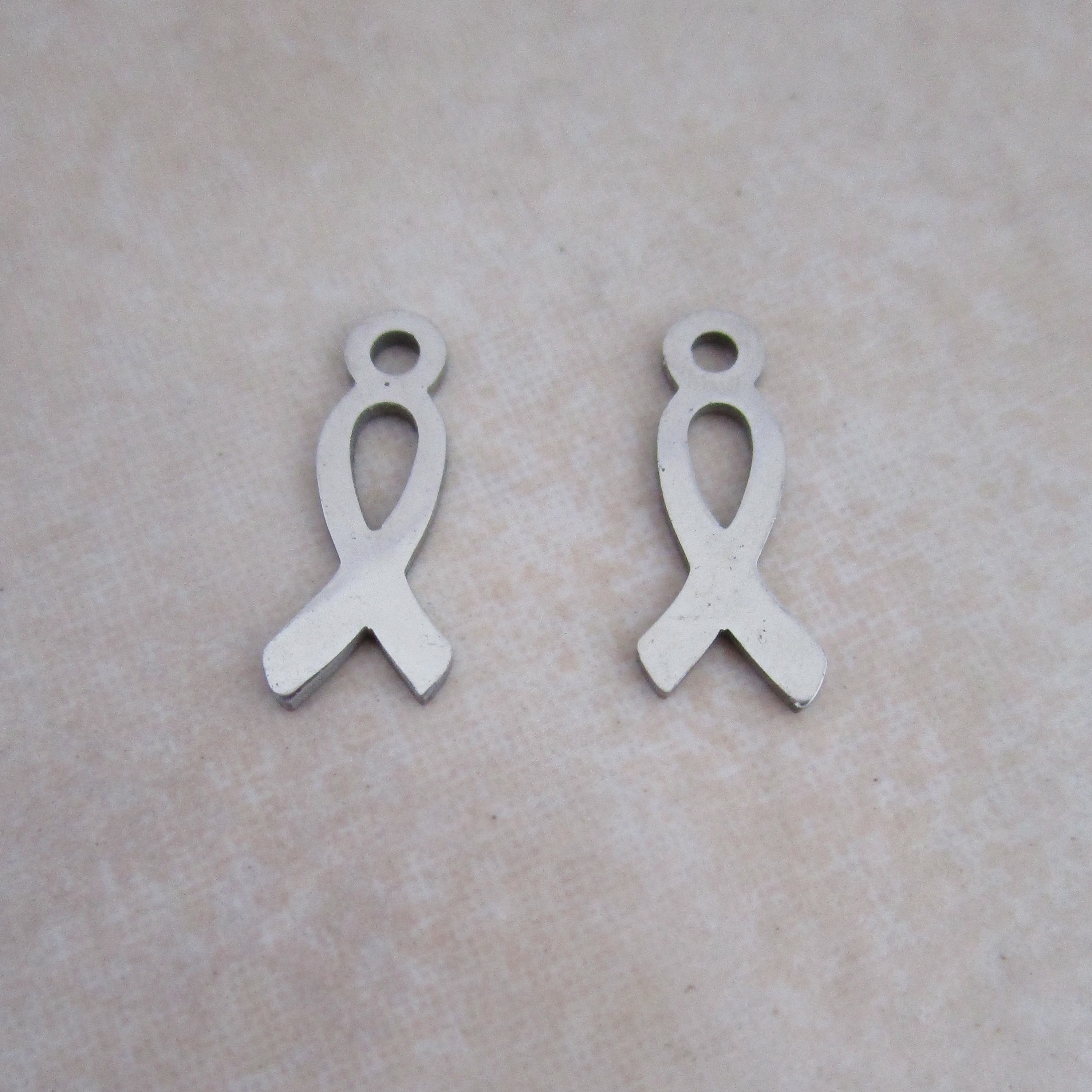 Stainless Steel 14mm Awareness Ribbon Charms - Etsy