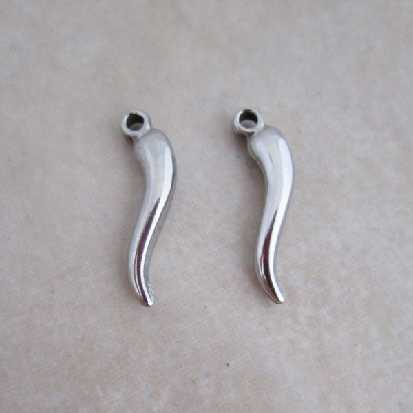 stainless steel 19mm Italian horn cornicello charms