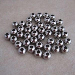 stainless steel 6mm round seamless beads 304 hypoallergenic