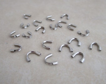 100 or 200 5mm stainless steel wire protectors 0.7mm hole 316 surgical grade