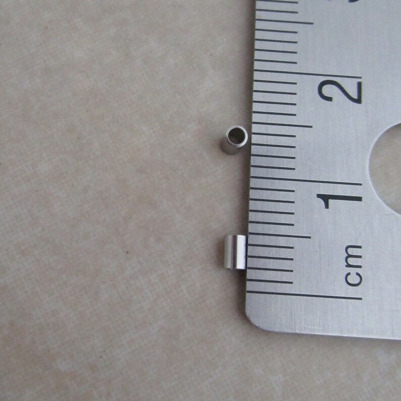 Stainless steel crimp bead tubes 3mm x 2mm Etsy