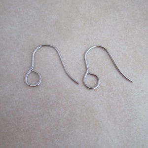 large hole surgical stainless steel ear wires 16mm 22 gauge