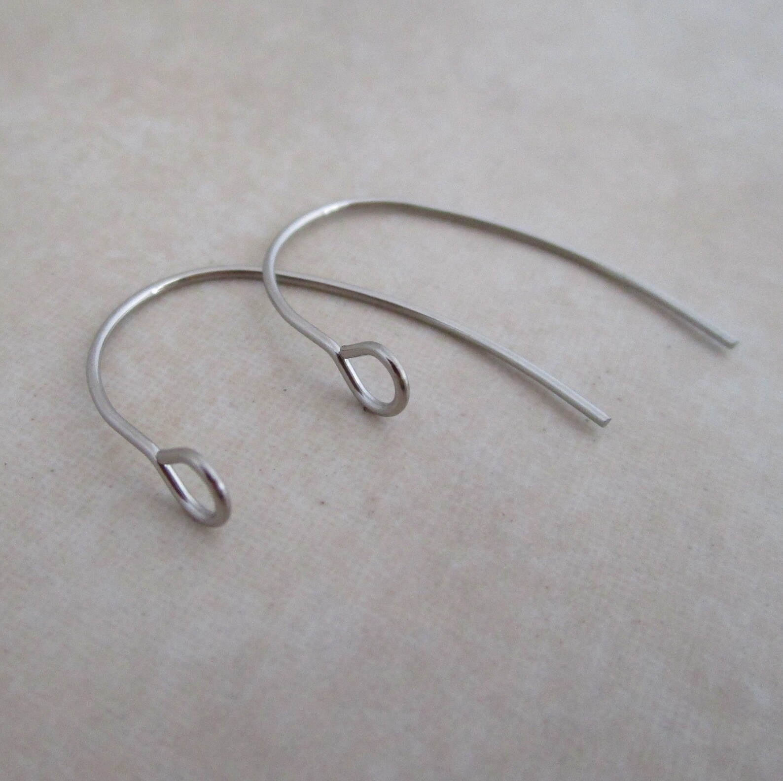 Stainless Steel Earring Wires 21 Gauge Front Facing Loop 304 Etsy