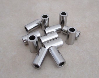 stainless steel 10mm x 5mm cylinder beads 304 hypoallergenic