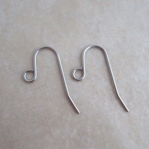 surgical stainless steel ear wires plain 20 gauge 11mm