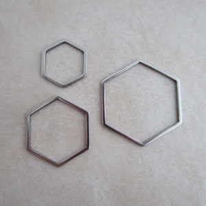 hexagon links multi pack of 30 stainless steel geometric 12mm 16mm 20mm