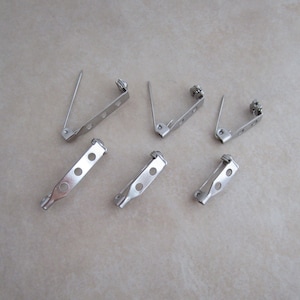 20 pin backs hypoallergenic stainless steel 3 size options