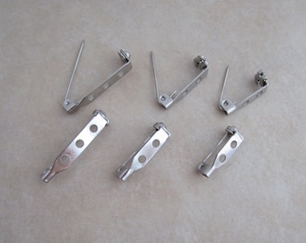 20 pin backs hypoallergenic stainless steel 3 size options