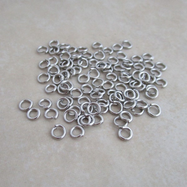 small 4mm jump rings 20 gauge hypoallergenic stainless steel open