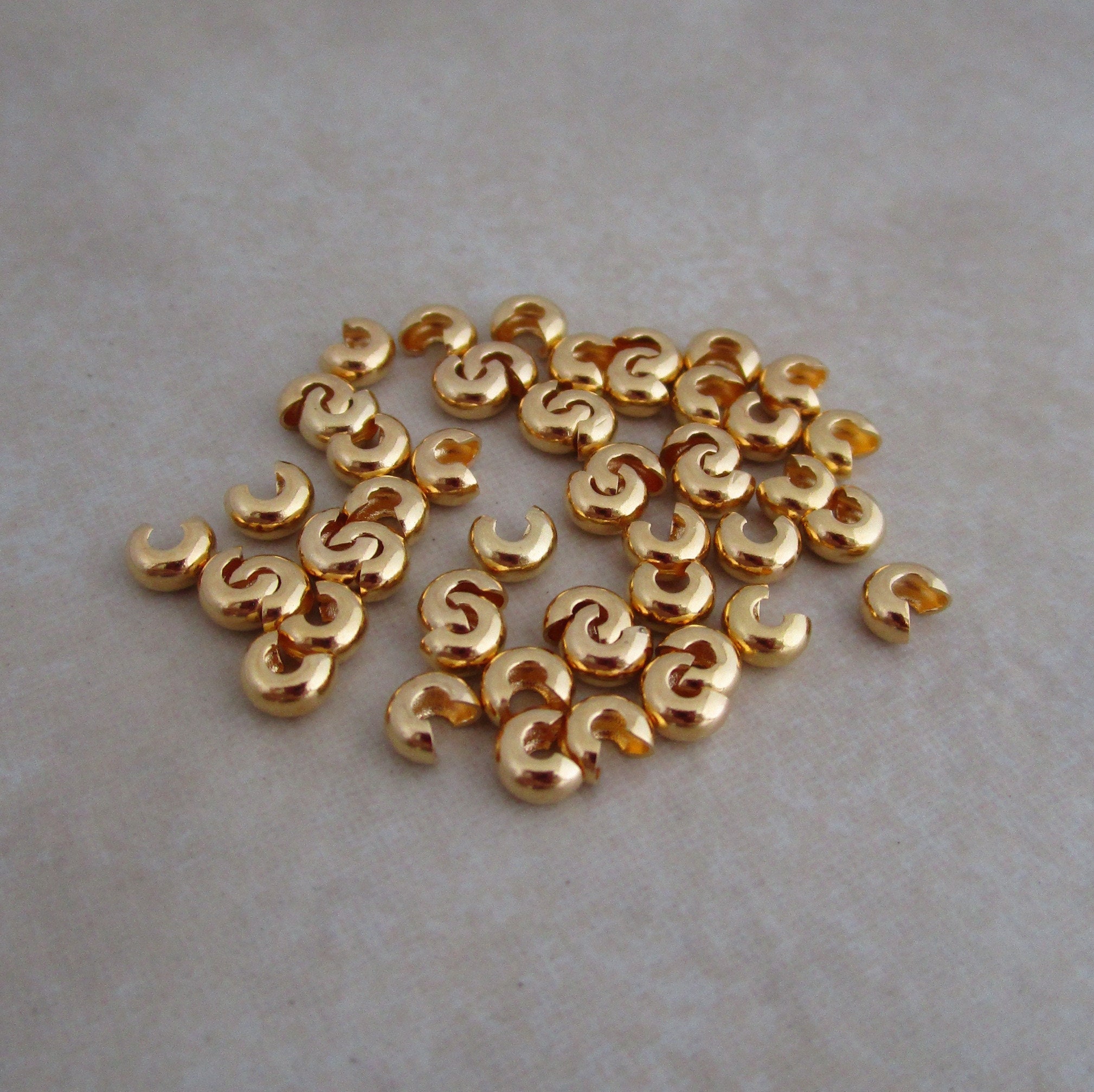5mm Rose Gold Plated Crimp Covers, Knot Covers Component For Jewelry  Making, Jewelry Findings, Rose Gold Plated Findings - 120pcs