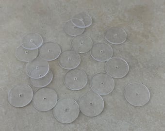 clear reusable plastic earring stabilizer pads 10mm reduce discomfort