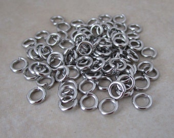 5mm jump rings 18 gauge stainless steel open hypoallergenic