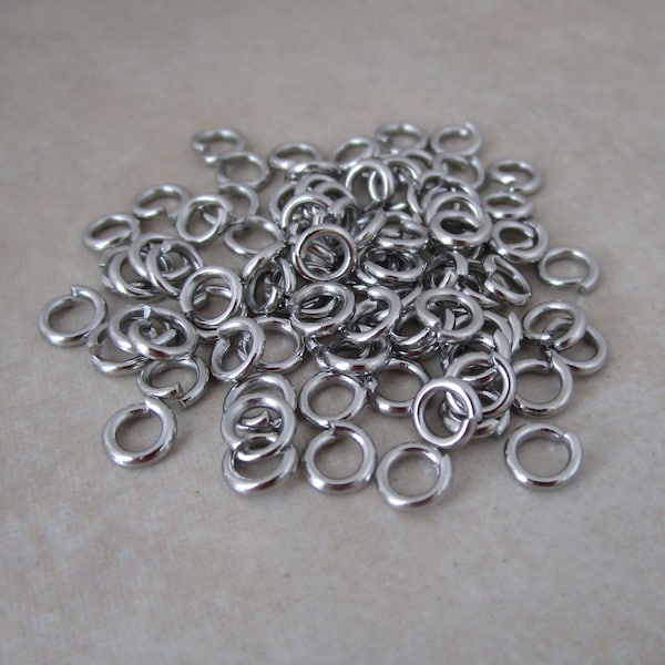 5mm jump rings 18 gauge stainless steel open hypoallergenic