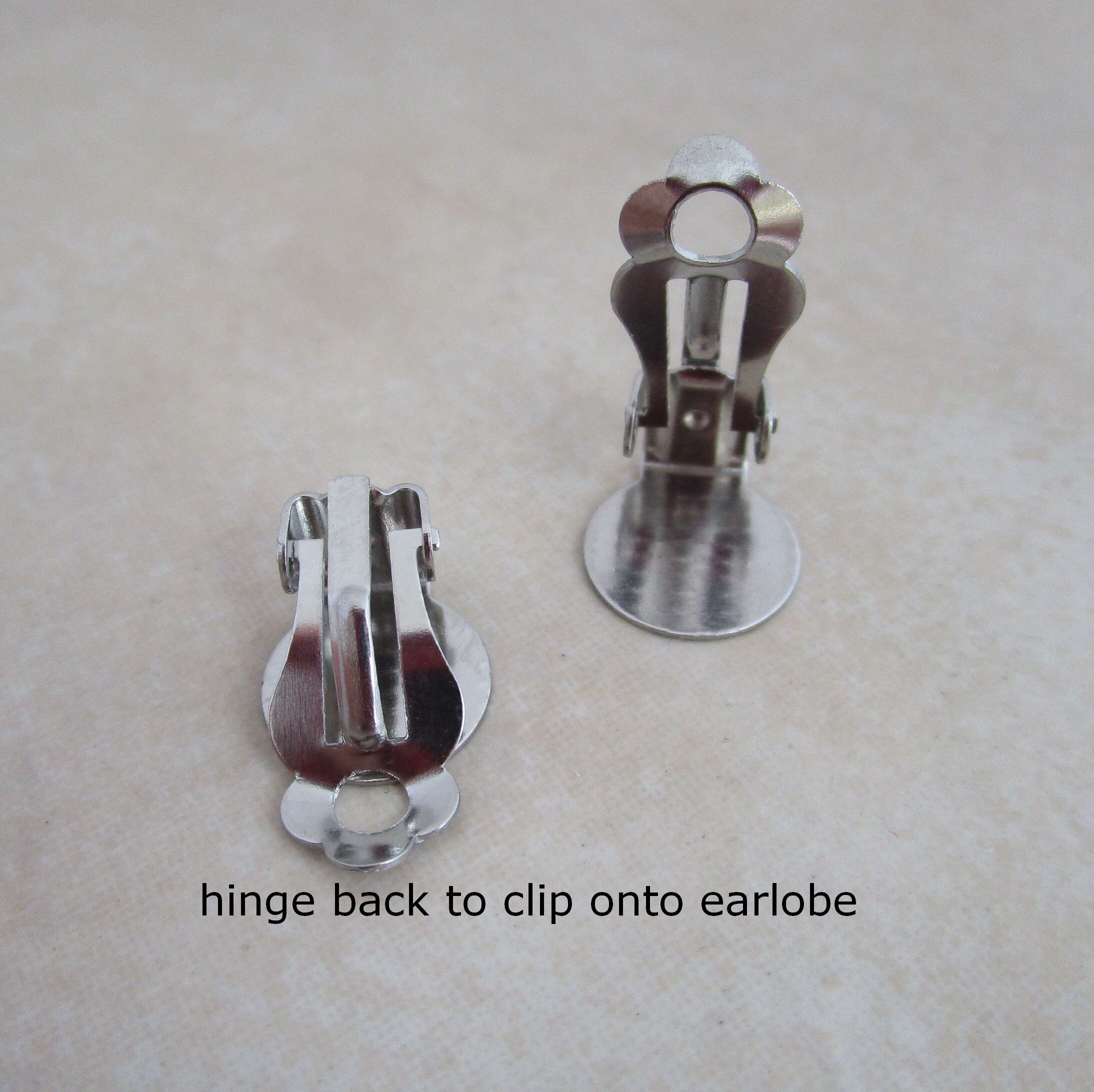 Stainless Steel Earclip Clip on Earring Blanks 10mm Pad Etsy