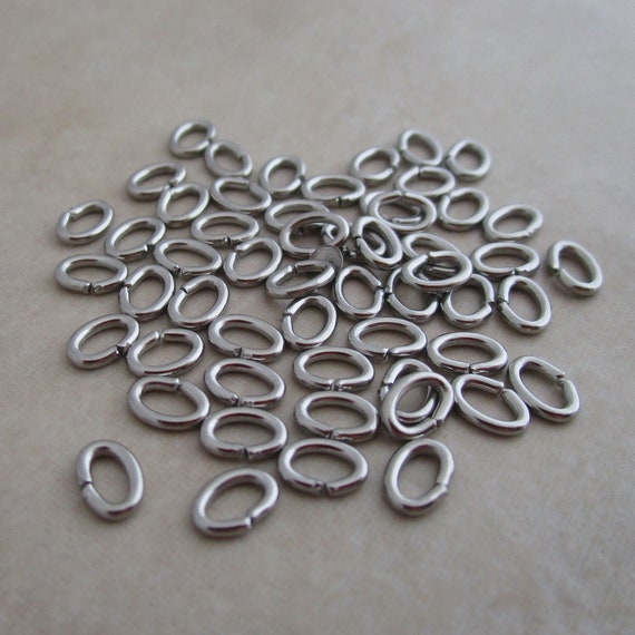 Silver 304 Stainless Steel Round Open Jump Rings 0.8 x 7mm Y01255 Packet 110