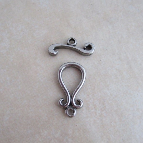 2 sets toggle clasps hypoallergenic 304 stainless steel oval